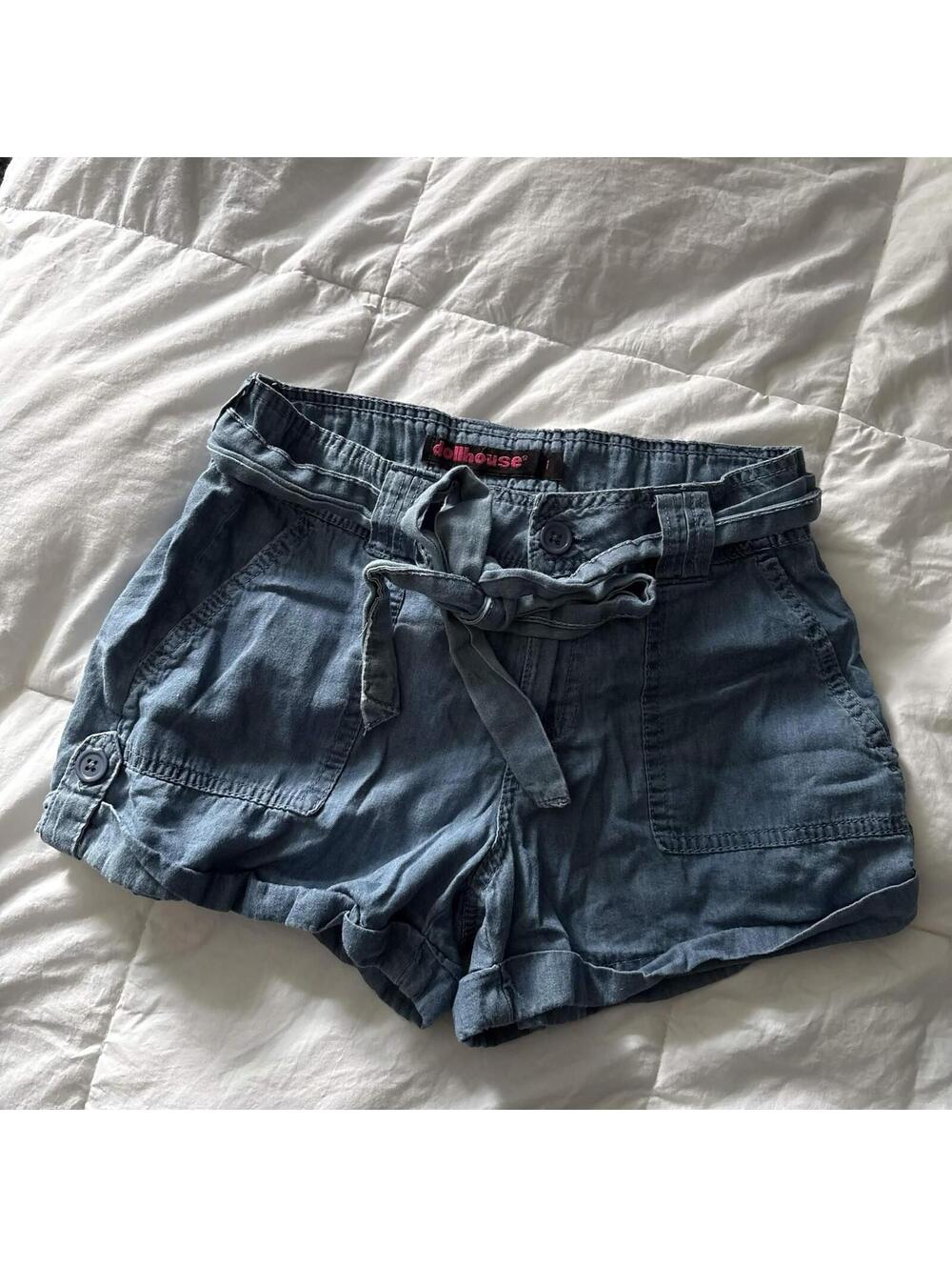 blue coquette shorts